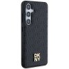 DKNY DKHMS24MPSHRPSK S24+ S926czarny/black hardcase Leather Pattern Metal Logo MagSafe